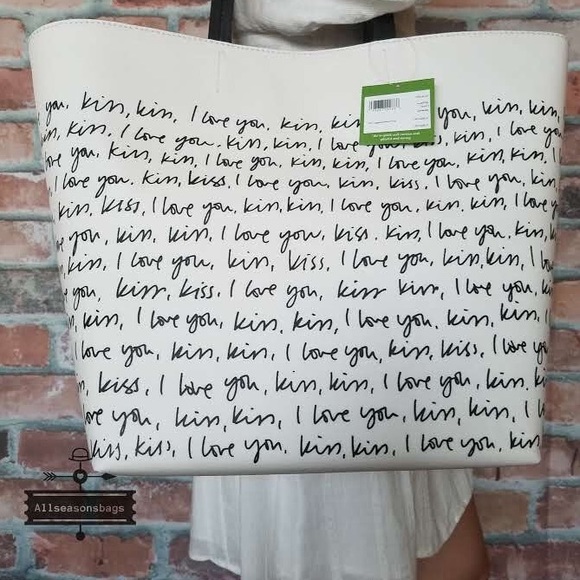 Kate spade LARGE Penelope heart it kiss tote bag - Picture 4 of 7